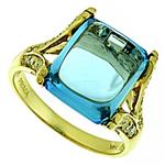 Prima Diamond And Blue Topaz Ring