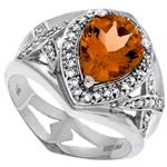 Prima Diamond And Citrine Ring