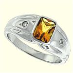 Prima Diamond And Citrine Ring