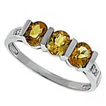 Prima Diamond And Citrine Ring