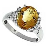 Prima Diamond And Citrine Ring