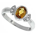 Prima Diamond And Citrine Ring