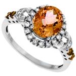 Prima Diamond And Citrine Ring