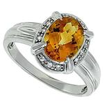 Prima Diamond And Citrine Ring