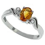 Prima Diamond And Citrine Ring