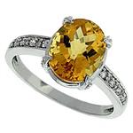 Prima Diamond And Citrine Ring