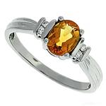 Prima Diamond And Citrine Ring