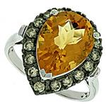 Prima Diamond And Citrine Ring