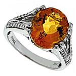 Prima Diamond And Citrine Ring