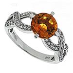 Prima Diamond And Citrine Ring