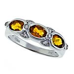 Prima Diamond And Citrine Ring