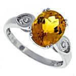 Prima Diamond And Citrine Ring