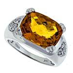 Prima Diamond And Citrine Ring