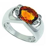 Prima Diamond And Citrine Ring