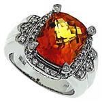 Prima Diamond And Citrine Ring