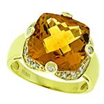 Prima Diamond And Citrine Ring