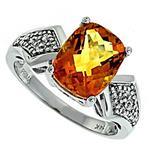 Prima Diamond And Citrine Ring