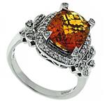 Prima Diamond And Citrine Ring