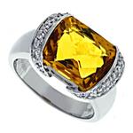 Prima Diamond And Citrine Ring