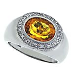 Prima Diamond And Citrine Ring