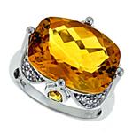 Prima Diamond And Citrine Ring