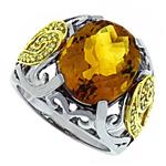 Prima Diamond And Citrine Ring