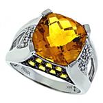 Prima Diamond And Citrine Ring