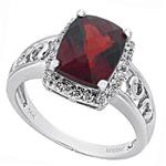 Prima Diamond And Garnet Ring