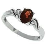 Prima Diamond And Garnet Ring