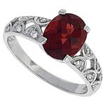 Prima Diamond And Garnet Ring