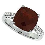 Prima Diamond And Garnet Ring