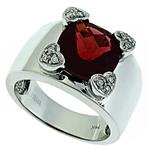 Prima Diamond And Garnet Ring