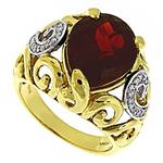 Prima Diamond And Garnet Ring