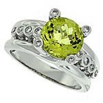 Prima Diamond And Lemon Quartz Ring