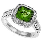 Prima Diamond And Peridot Ring 