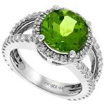 Prima Diamond And Peridot Ring