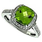 Prima Diamond And Peridot Ring