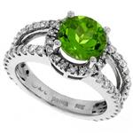 Prima Diamond And Peridot Ring