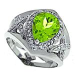 Prima Diamond And Peridot Ring