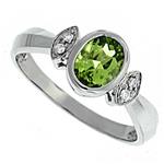 Prima Diamond And Peridot Ring