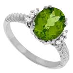 Prima Diamond And Peridot Ring