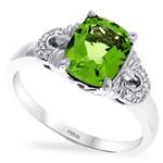 Prima Diamond And Peridot Ring