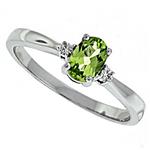 Prima Diamond And Peridot Ring