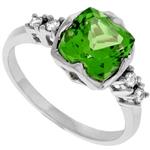 Prima Diamond And Peridot Ring