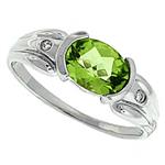 Prima Diamond And Peridot Ring