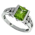 Prima Diamond And Peridot Ring