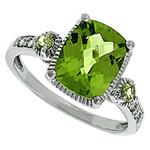 Prima Diamond And Peridot Ring