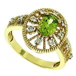 Prima Diamond And Peridot Ring