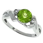 Prima Diamond And Peridot Ring