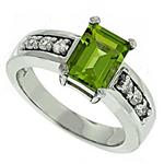 Prima Diamond And Peridot Ring